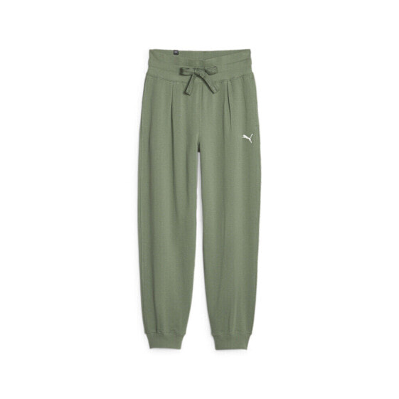 Puma Her High Waist Pants Womens Green Casual Athletic Bottoms 67600644