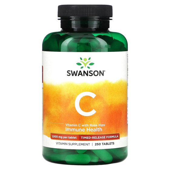 Витамин С с шиповником, 1000 мг, 250 таблеток Swanson
