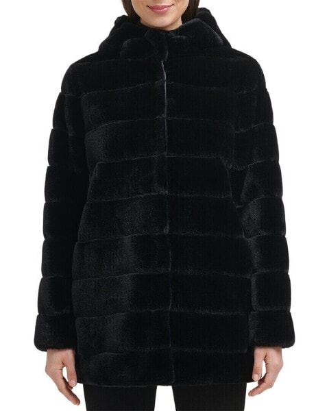 Kenneth Cole Fuzzy Coat Women's Xs