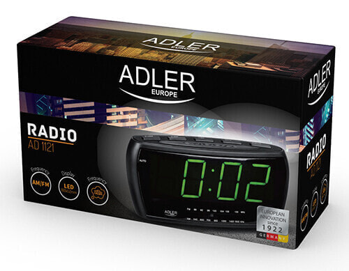 Camry Adler AD 1121 - Clock - Analog & Digital - AM,FM - Auto tuning - LED - Green
