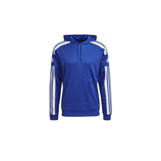 Мужское худи с капюшоном спортивное синее с логотипом Adidas Squadra 21 Hoody