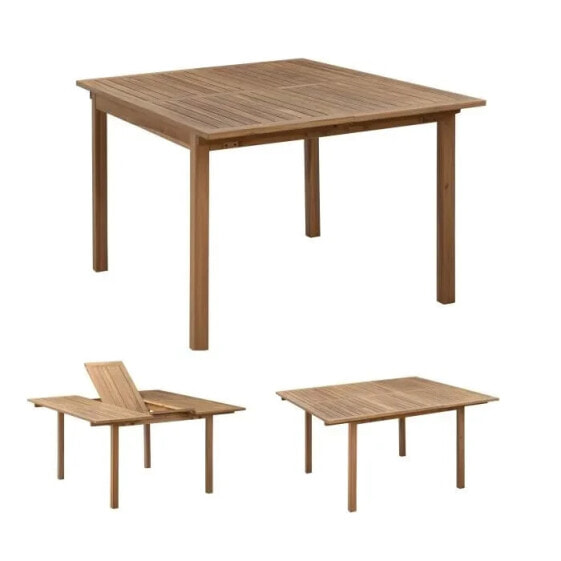 Ausziehbarer Quadratgarten Tabelle 8 Personen - Akazie - Abmessungen: 100/140 x 140 x 75 cm
