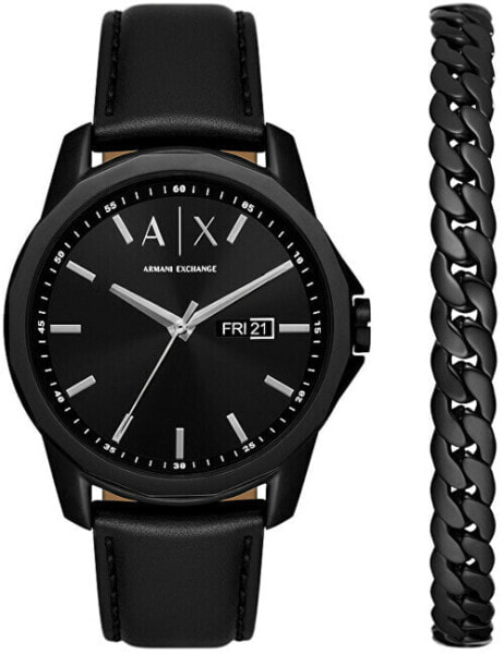 Ремешок для часов ARMANI EXCHANGE Leren + браслет AX7147SET