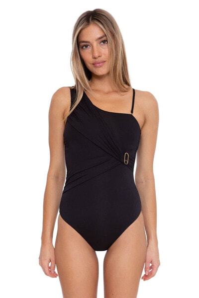 Trina Turk 293320 MONACO SOLIDS ONE SHOULDER ONE PIECE BLACK / 4