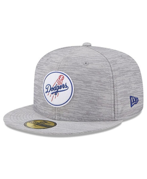 Бейсболка New Era мужская серого цвета Los Angeles Dodgers 2023 Clubhouse 59FIFTY