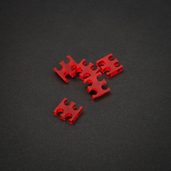 King Mod Service 4-Slot Kabelkamm 4mm groß - rot - 5er Set