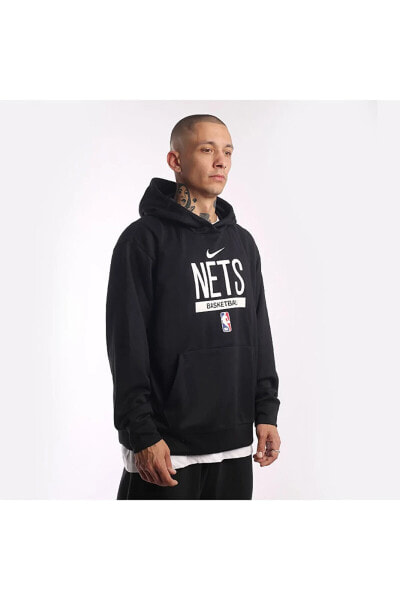 Толстовка мужская Nike Dri-Fit NBA Brooklyn Nets Spotlight Erkek Siyah Basketbol Sweatshirt DN8149-010