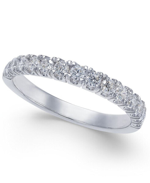 Pave Diamond Band Ring in 14k Gold, Rose Gold or White Gold (1/2 ct. t.w.)