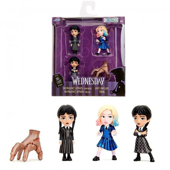 JADA Set Of 4 Metal Wednesday 7 cm Figures