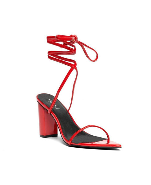Сандалии женские SMASH Shoes Onyx Wraparound с завязкой вокруг щиколотки - Расширенный размер 10-14
