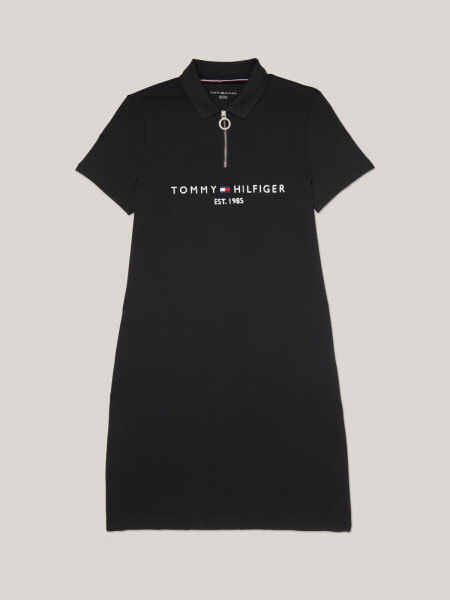 Logo Zip Polo Dress