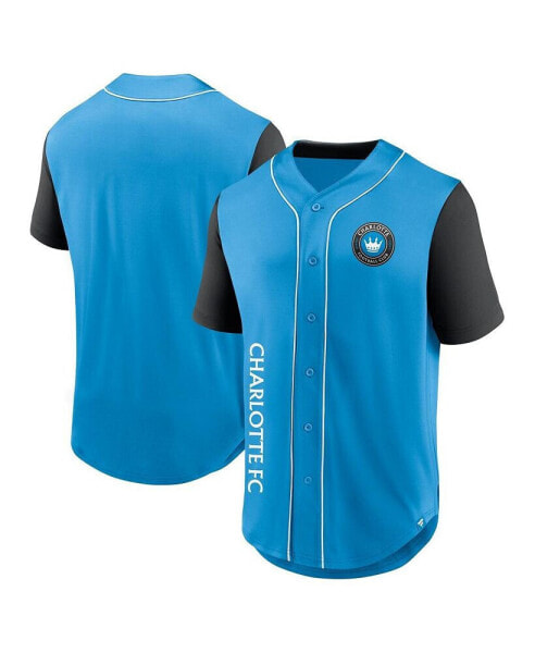 Branded Men's Blue Charlotte FC Balance Fashion Baseball Jersey