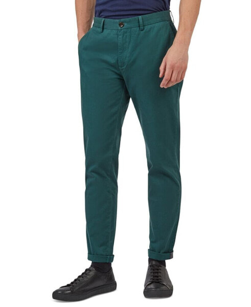 Men's Slim-Fit Stretch Five-Pocket Branded Chino Pants