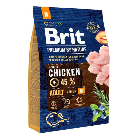 BRIT Premium Nature M Chicken Adult 8kg Dog Food