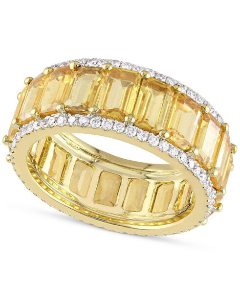 Кольцо Macy's Yellow Sapphire & Diamond Eternity Bond.