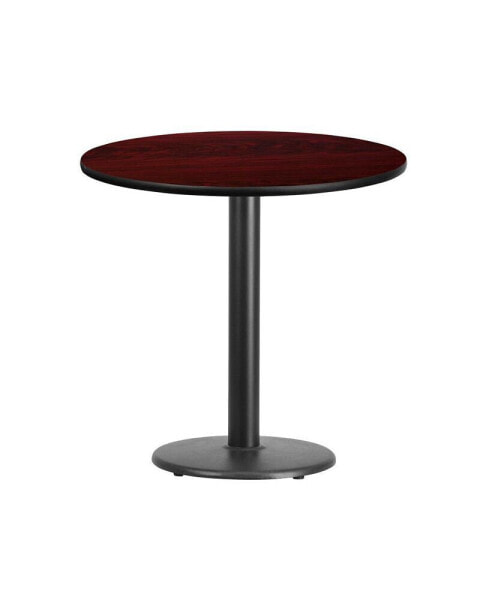 30" Round Laminate Table Top With 18" Round Table Height Base