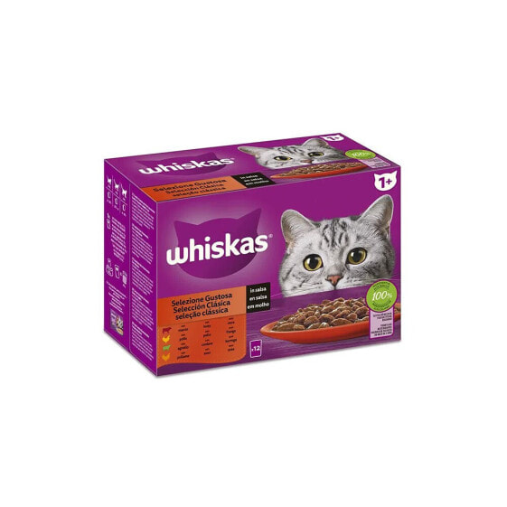 MARS Whiskas Multipack Seleccion Clasica Meat 12X85g Cat Snack 4 Units