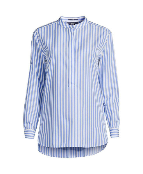 Women's No Iron Banded Collar Popover Shirt