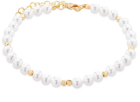 Elegant bracelet with synthetic pearls VSB0179G
