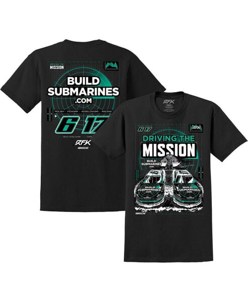 Men's Black Roush Fenway Racing BuildSubmarines.com Driving the Mission T-shirt