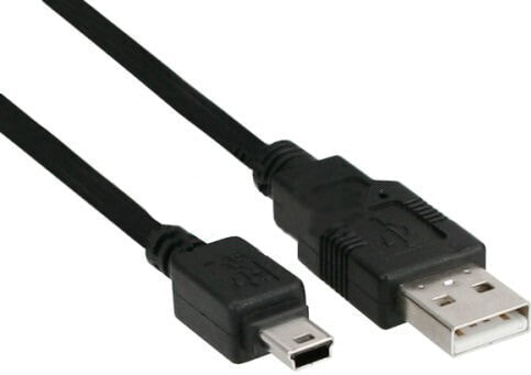 InLine USB 2.0 Mini Cable USB Type A male / Mini B male - 5pin - black - 1m