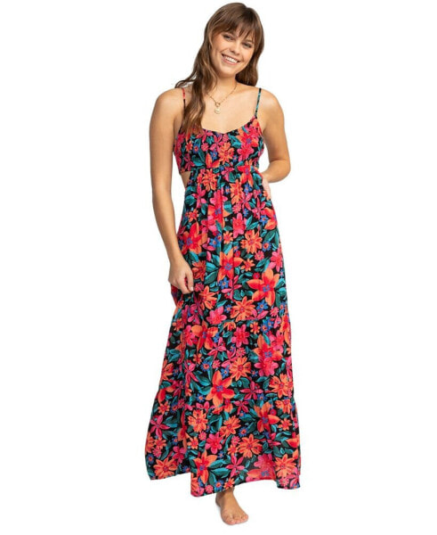 Juniors' Hot Tropics Cutout Maxi Dress