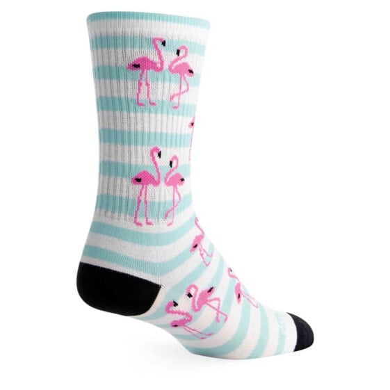 SOCKGUY Crew 6´´ Flamingo socks