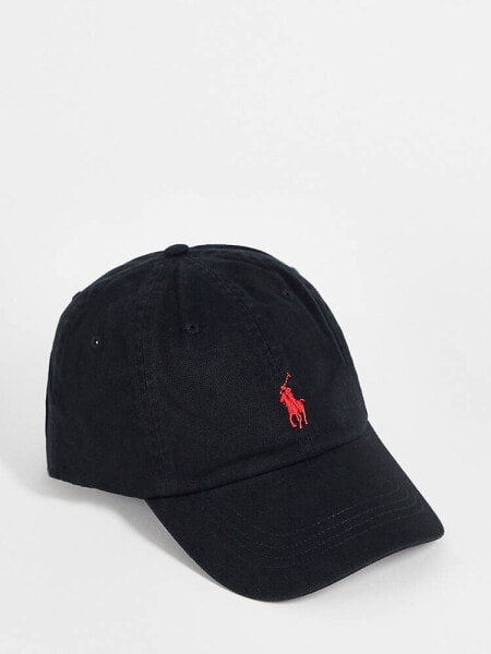 Polo Ralph Lauren baseball cap with red player logo in black