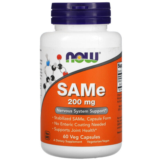 Препарат для суставов NOW SAMe (Дисульфат тозилата), 200 мг, 60 вегетарианских капсул
