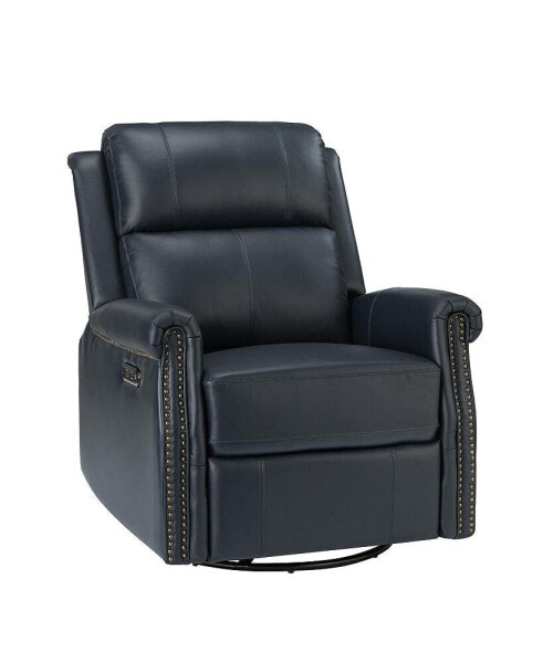 Chapas Transitional Genuine Leather Power Recliner