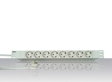 Heinrich Kopp Kopp Zubehör Stromversorgung - 2 m - 8 AC outlet(s) - Indoor - Type F - Aluminium - White