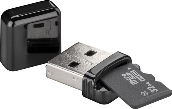 Wentronic USB-A 2.0 - MicroSD - 480 Mbit/s - black - MicroSD (TransFlash) - Black - 480 Mbit/s - USB - CE - 1 pc(s)