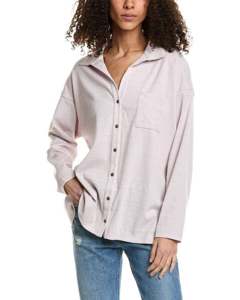 Project Social T Lonnie Button Front Rib Shirt Women's