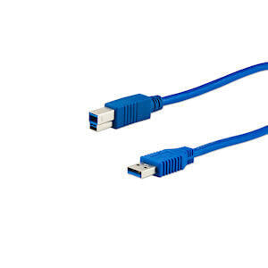 E&P CC 302 - 1.5 m - USB A - USB B - USB 3.2 Gen 1 (3.1 Gen 1) - Male/Male - Blue