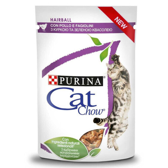 PURINA NESTLE Cat Chow Hairball Control Chickengreen Beans In Sauce 85g Wet Cat Food