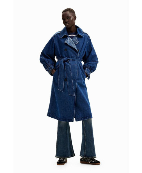 Women's Oversize denim trench coat