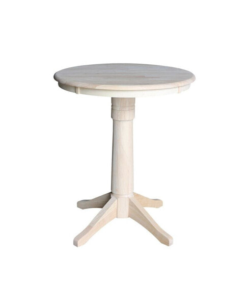 30" Round Top Pedestal Table- 34.9"H