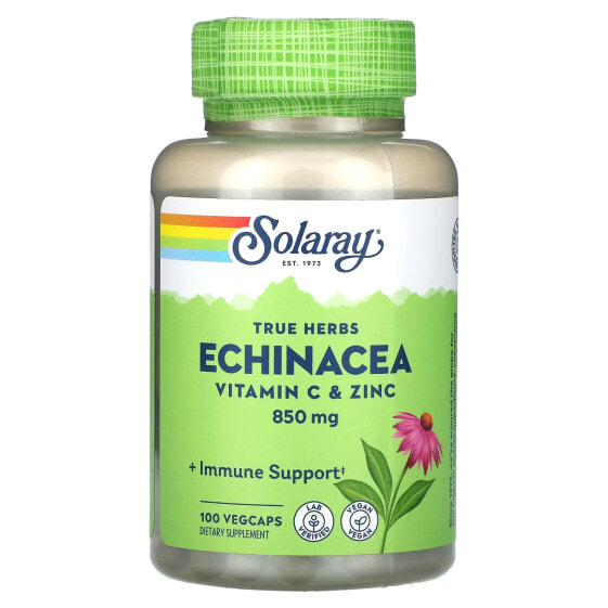 True Herbs, Echinacea, Vitamin C & Zinc, 850 mg, 100 VegCaps (425 mg per Capsule)