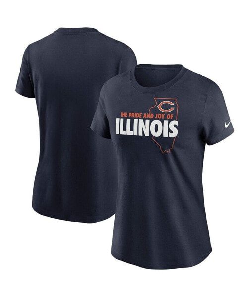 Футболка женская Nike коллекция Hometown Chicago Bears синего цвета