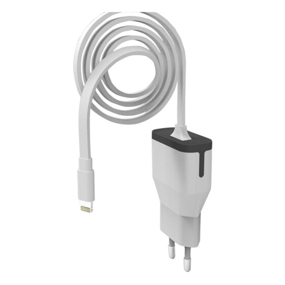 Зарядное устройство для путешествий Muvit Travel Charger Apple Lightning MFI 2.4A 1м
