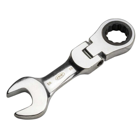 JBM 11 mm stubby articulated combination spanner with ratchet joint