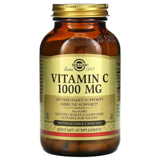 Витамин C 500 мг, 100 капсул, овощные - Solgar