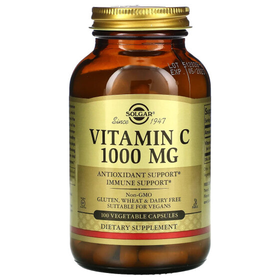 Витамин C 500 мг, 100 капсул, овощные - Solgar