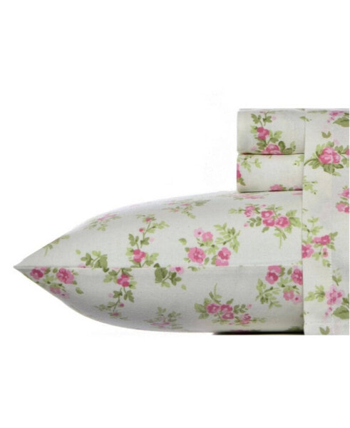 Audrey Cotton Flannel 3 Piece Sheet Set, Twin