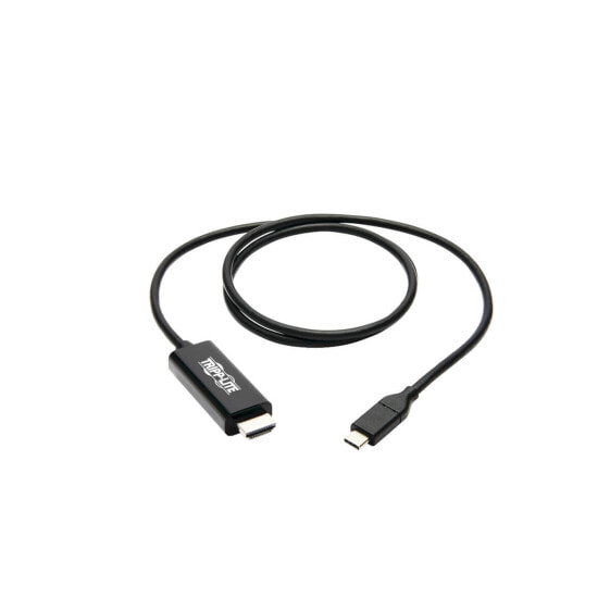 Tripp U444-003-H4K6BE USB-C to HDMI Adapter Cable (M/M) - 4K 60 Hz - 4:4:4 - Thunderbolt 3 Compatible - Black - 3 ft. (0.9 m) - 4096 x 2160 pixels