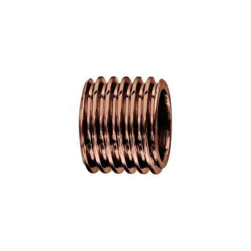 Brown steel bead for bracelets BAS1046_1