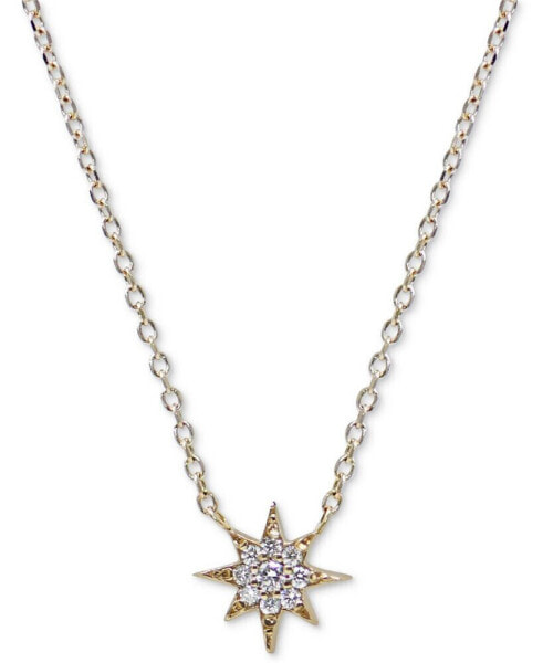 Diamond Cluster North Star Pendant Necklace (1/20 ct. t.w.) in 14k Gold, 16" + 1" extender