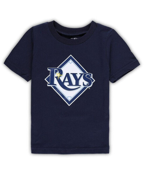 Toddler Boys and Girls Navy Tampa Bay Rays Team Crew Primary Logo T-shirt