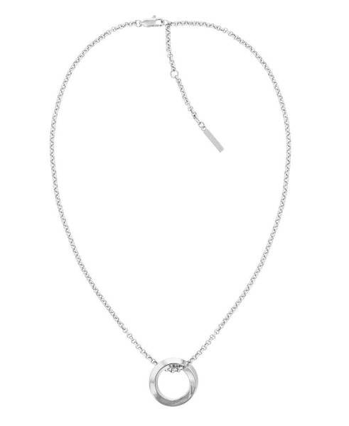 Calvin Klein women's Silver-Tone Stainless Steel Chain Necklace