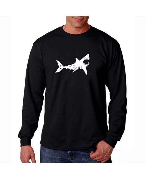 Men's Word Art Long Sleeve T-Shirt - Bite Me